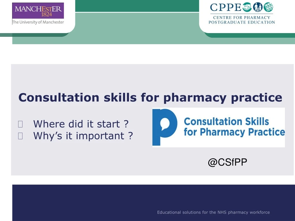 consultation skills for pharmacy practice where