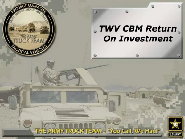 TWV CBM Return On Investment