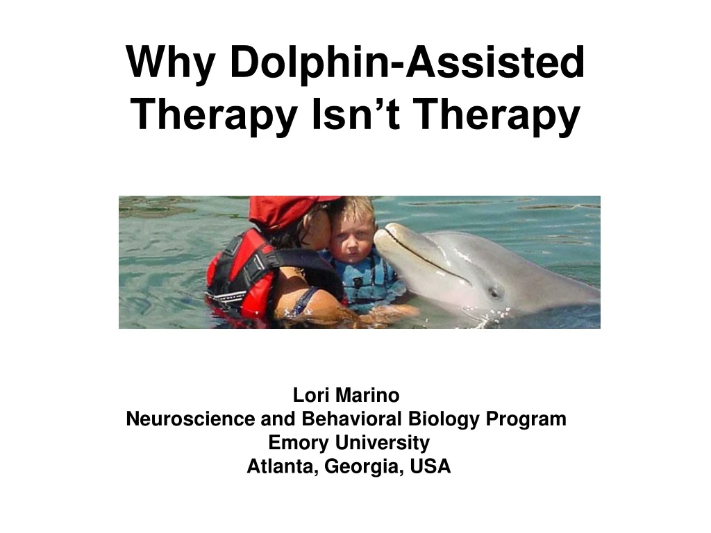 why dolphin assisted therapy isn t therapy
