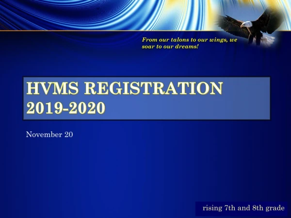 HVMS Registration 2019-2020 