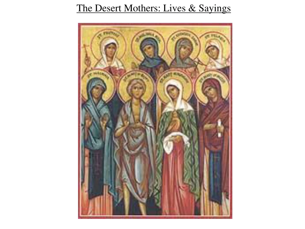 the desert mothers lives sayings