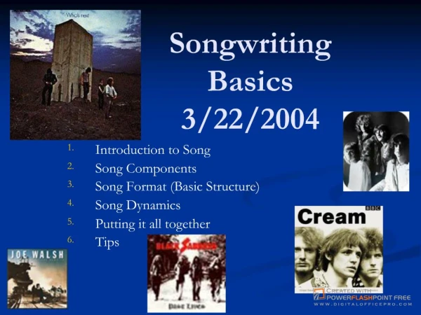 Songwriting Basics by paul sheldon
