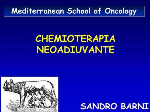 CHEMIOTERAPIA NEOADIUVANTE