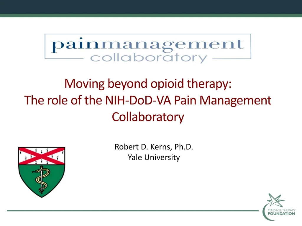 moving beyond opioid therapy the role