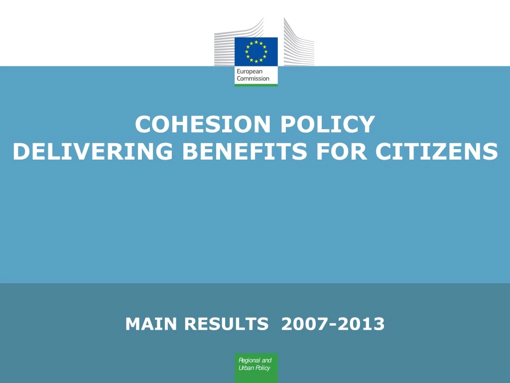 cohesion policy delivering benefits for citizens