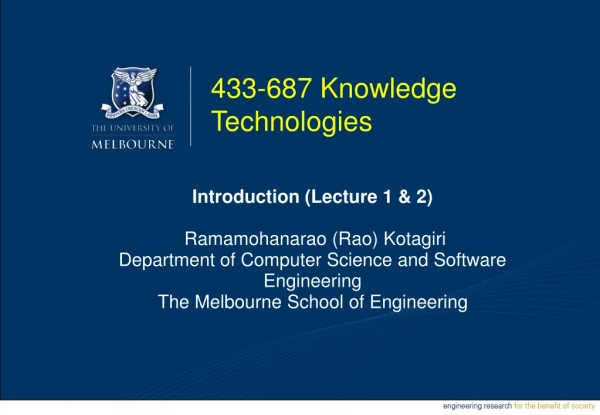 433-687 Knowledge Technologies
