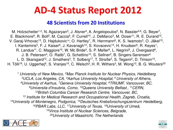 AD-4 Status Report 2012