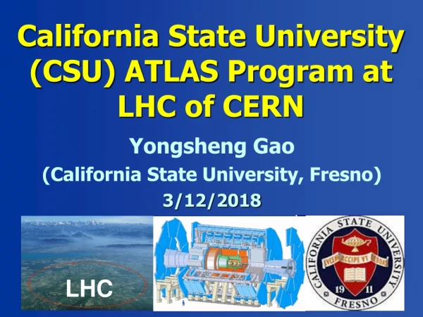 Yongsheng Gao (California State University, Fresno) 3/12/2018