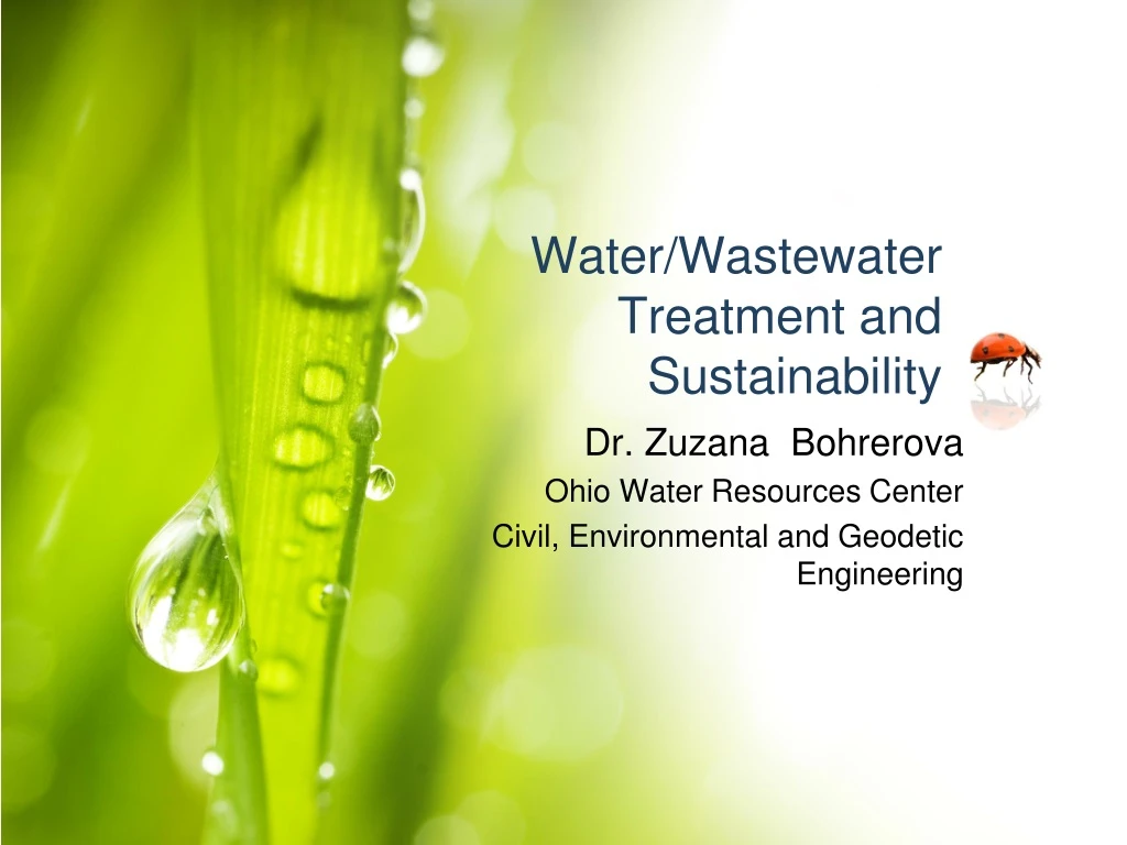 water wastewater treatment and sustainability