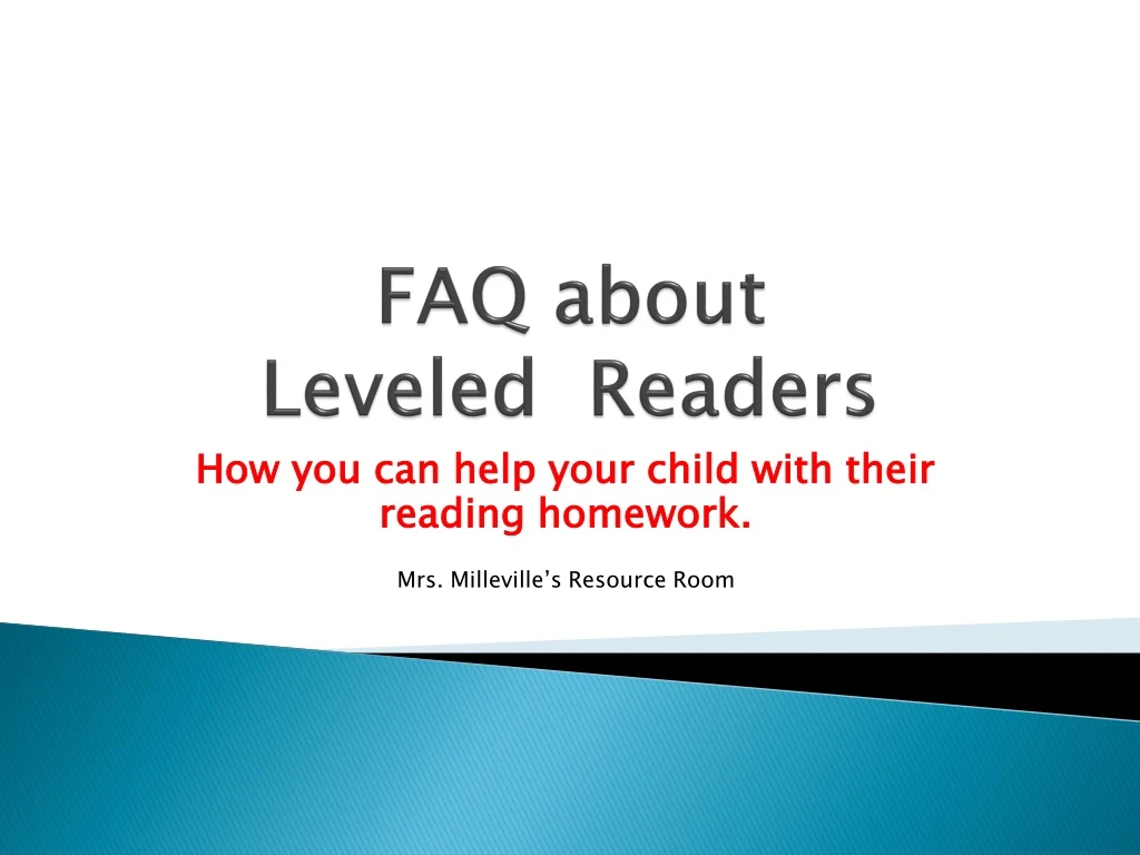 faq about leveled readers