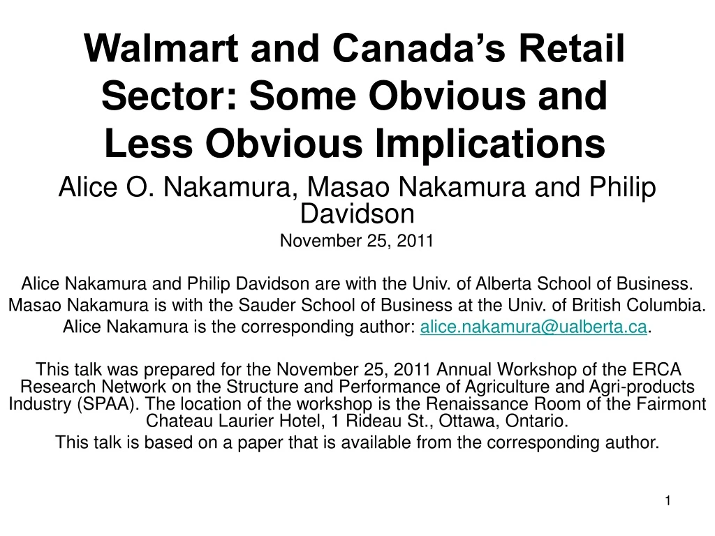 walmart and canada s retail sector some obvious and less obvious implications