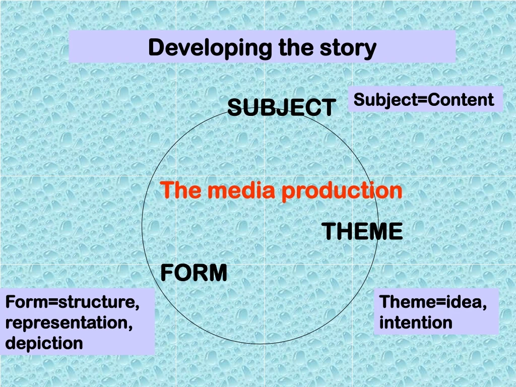 developing the story