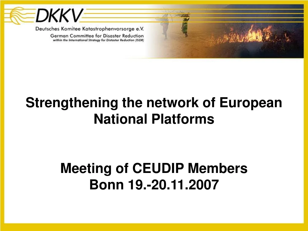 strengthening the network of european national