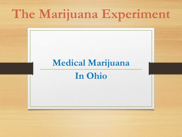 The Marijuana Experiment