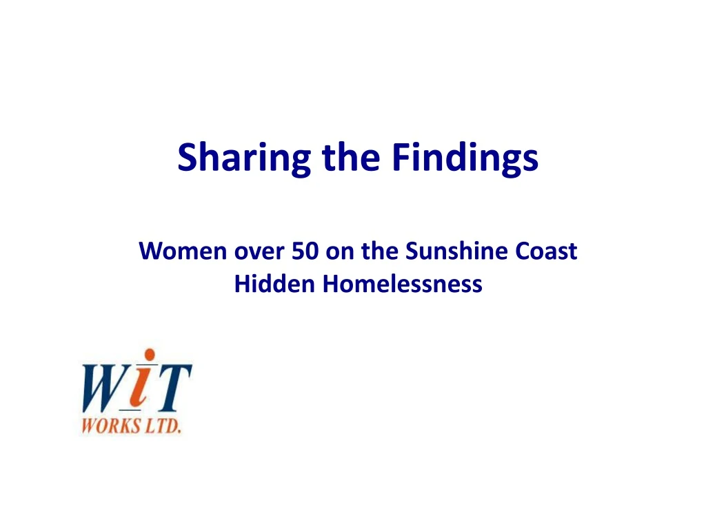 sharing the findings women over