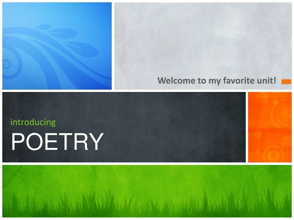 introducing poetry