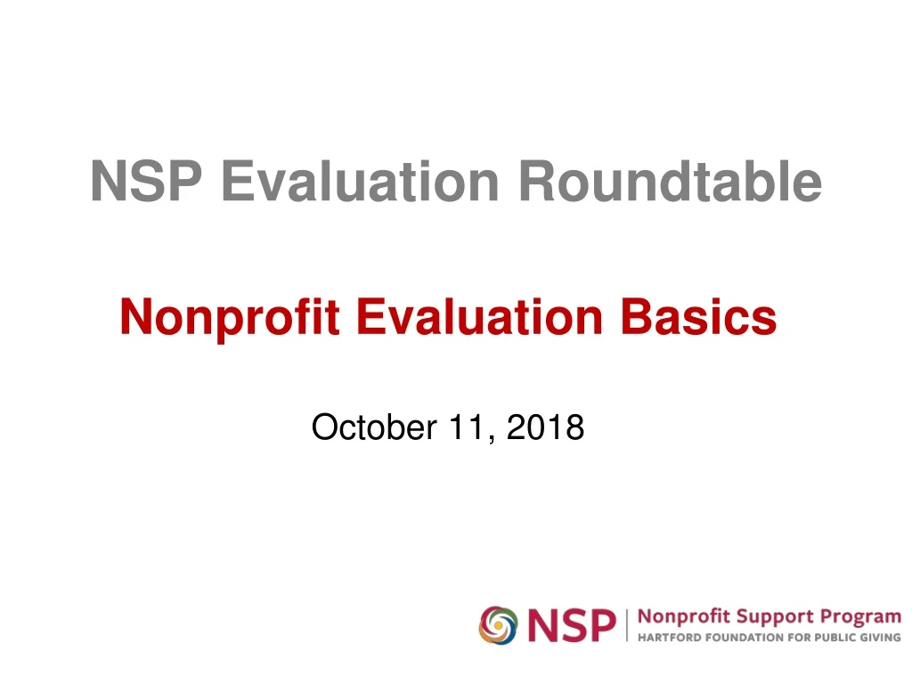 nsp evaluation roundtable