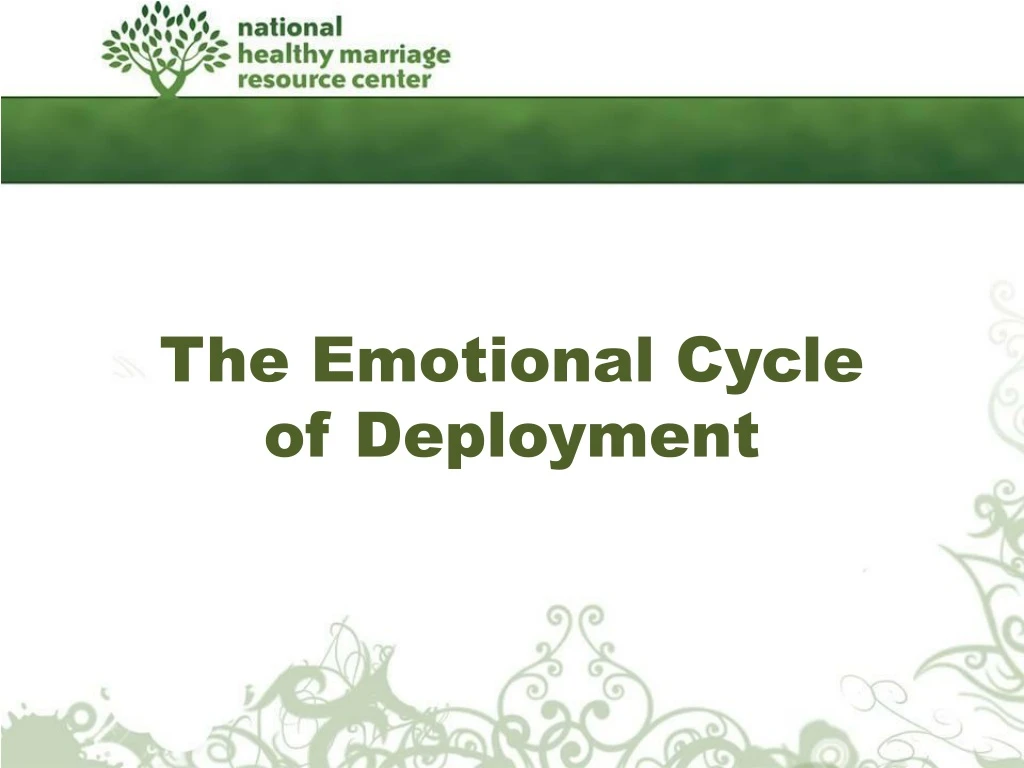 the emotional cycle of deployment