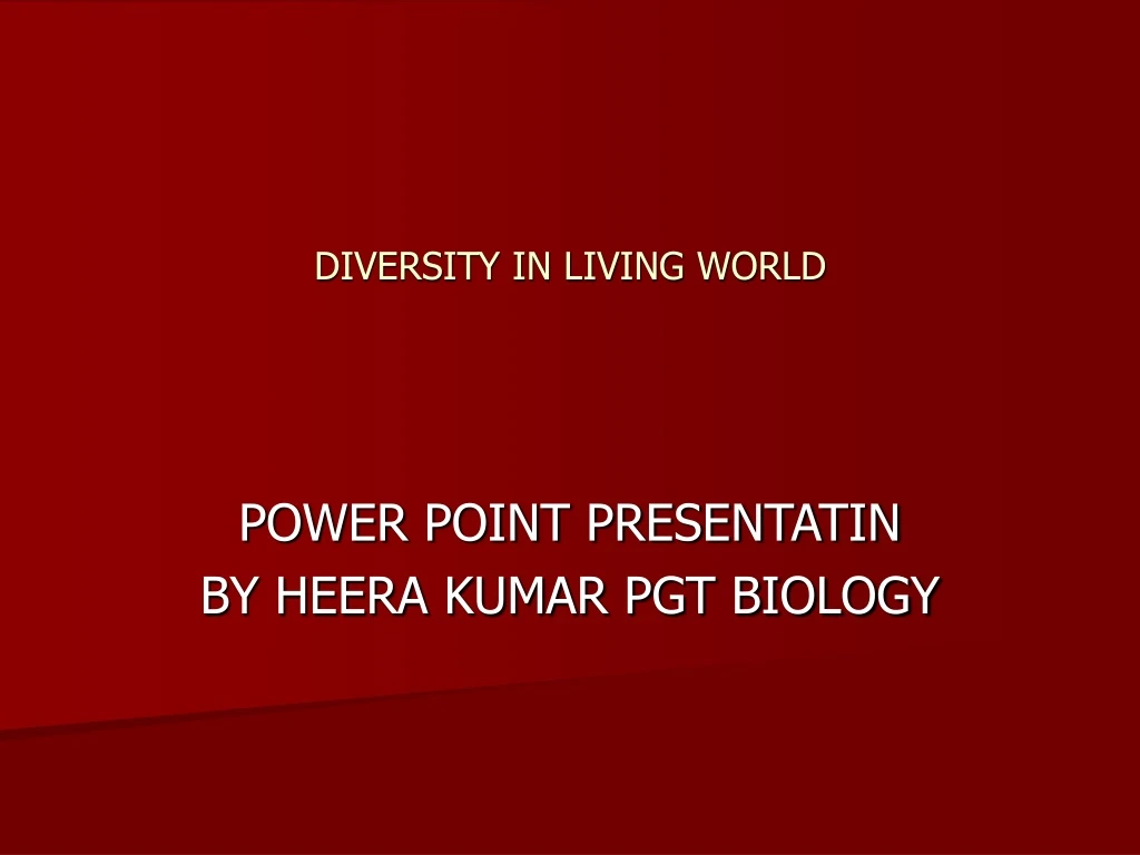 diversity in living world