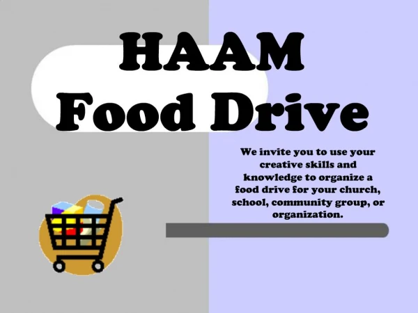 HAAM Food Drive