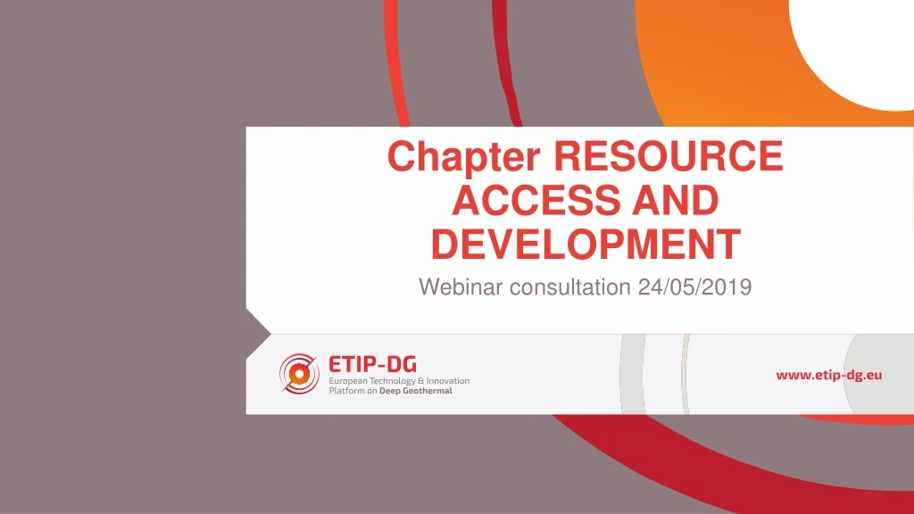 chapter resource access and development