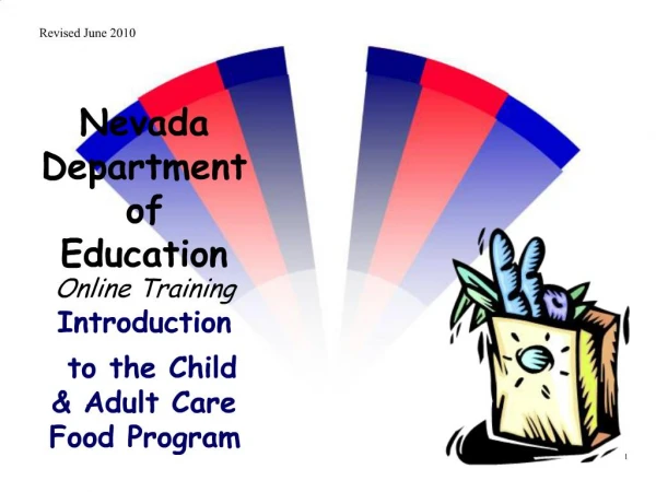Nevada Department of Education Online Training Introduction to the Child Adult Care Food Program