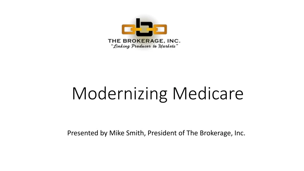 modernizing medicare