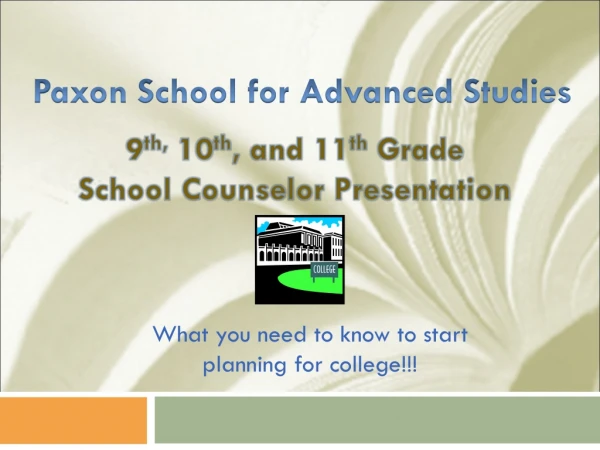 Paxon School for Advanced Studies