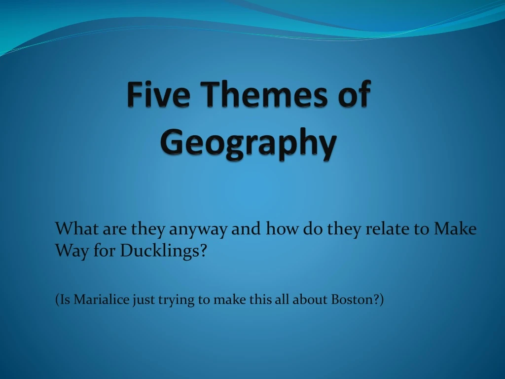 five themes of geography