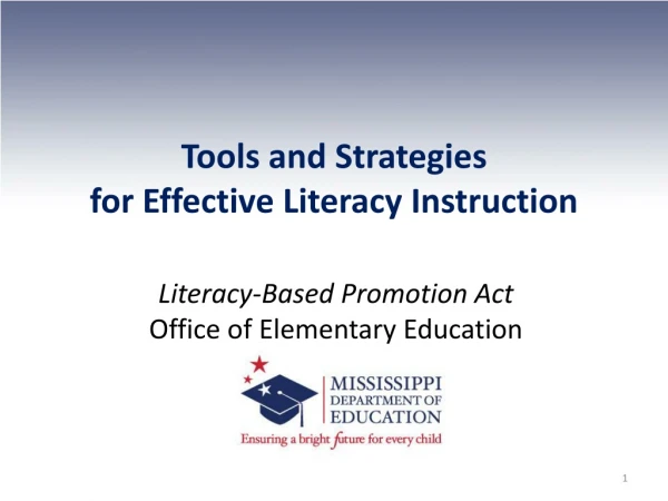 Tools and Strategies for Effective Literacy Instruction