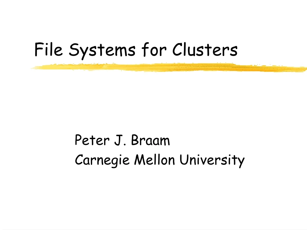 file systems for clusters
