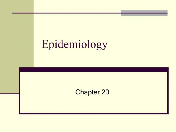 Epidemiology