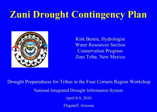 Zuni Drought Contingency Plan
