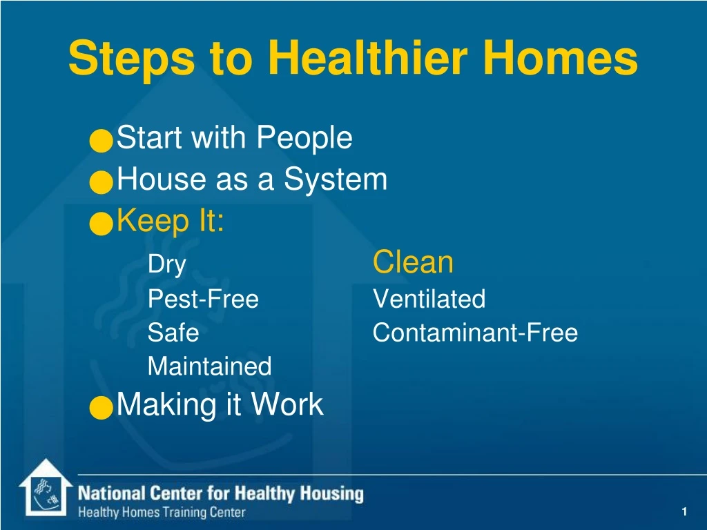 steps to healthier homes