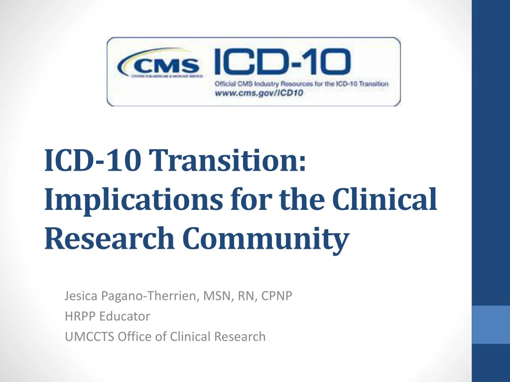 icd 10 transition implications for the clinical research community