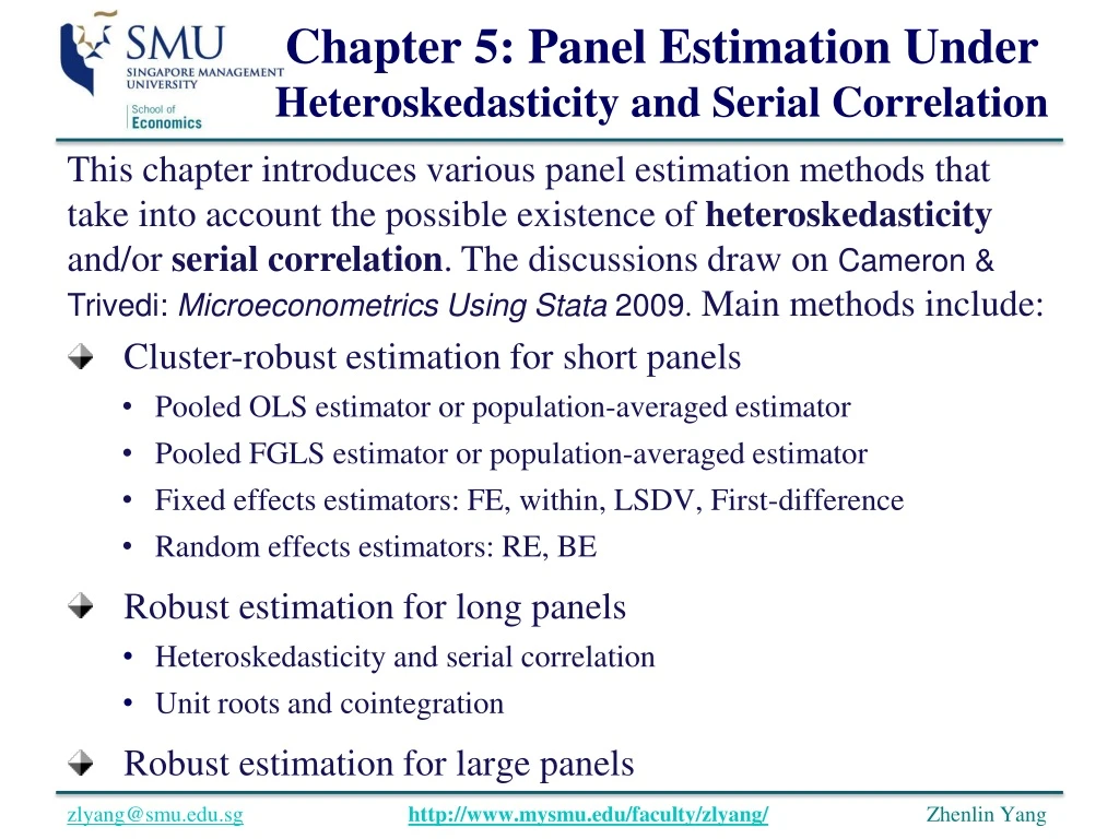 chapter 5 panel estimation under
