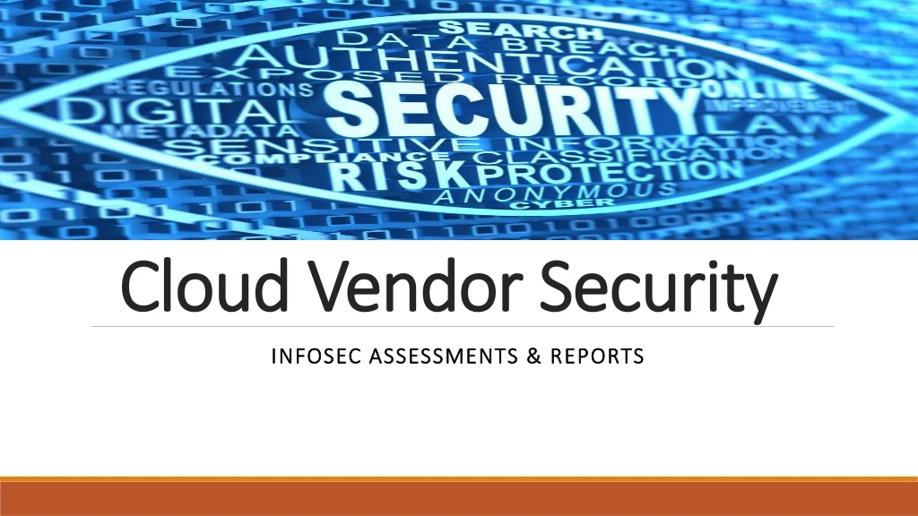 cloud vendor security