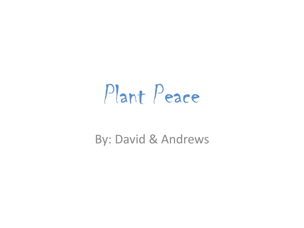 plant peace