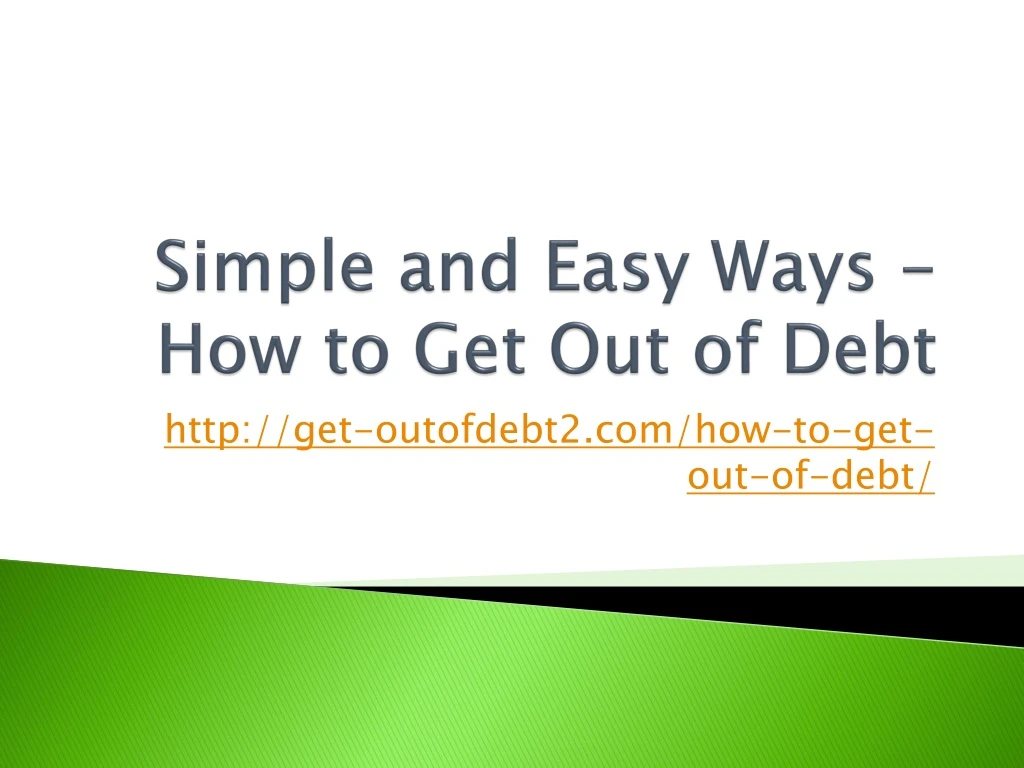 simple and easy ways how to get out of debt