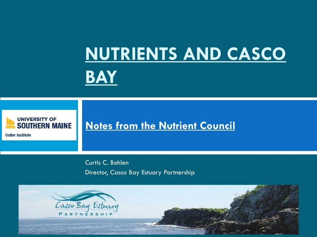 nutrients and casco bay