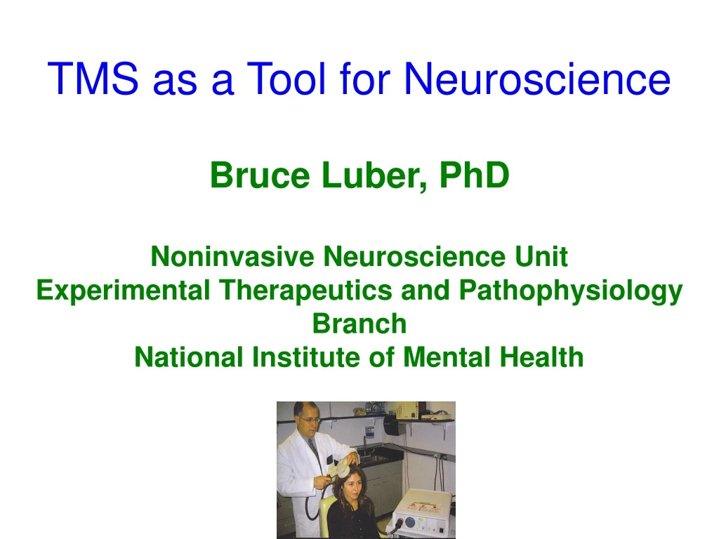 tms as a tool for neuroscience