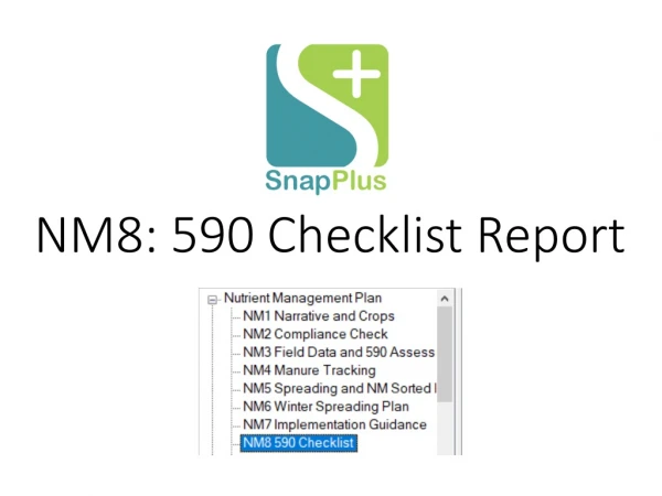 NM8: 590 Checklist Report