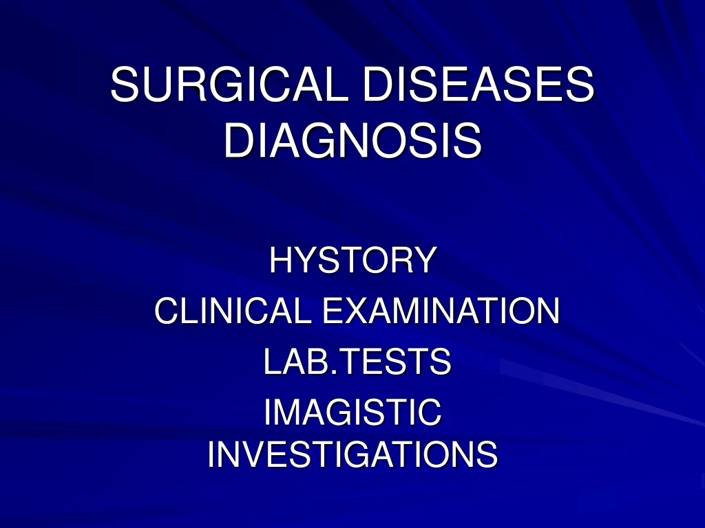 surgical diseases diagnosis
