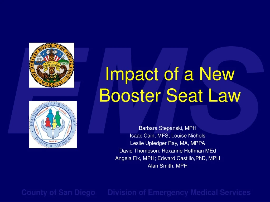 impact of a new booster seat law