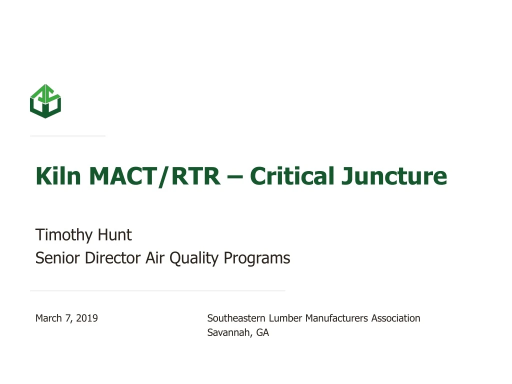 kiln mact rtr critical juncture