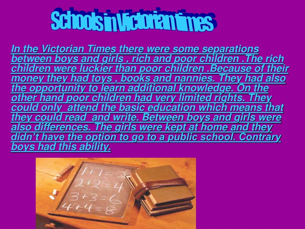 schools in victorian times