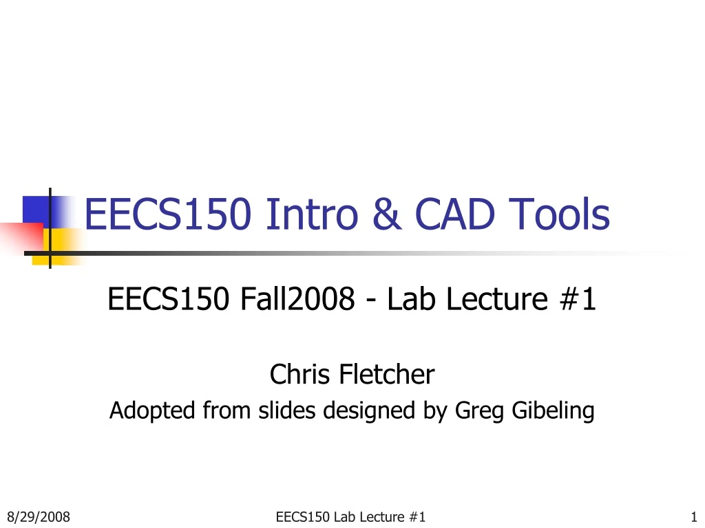 eecs150 intro cad tools