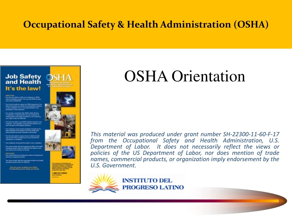 occupational safety health administration osha
