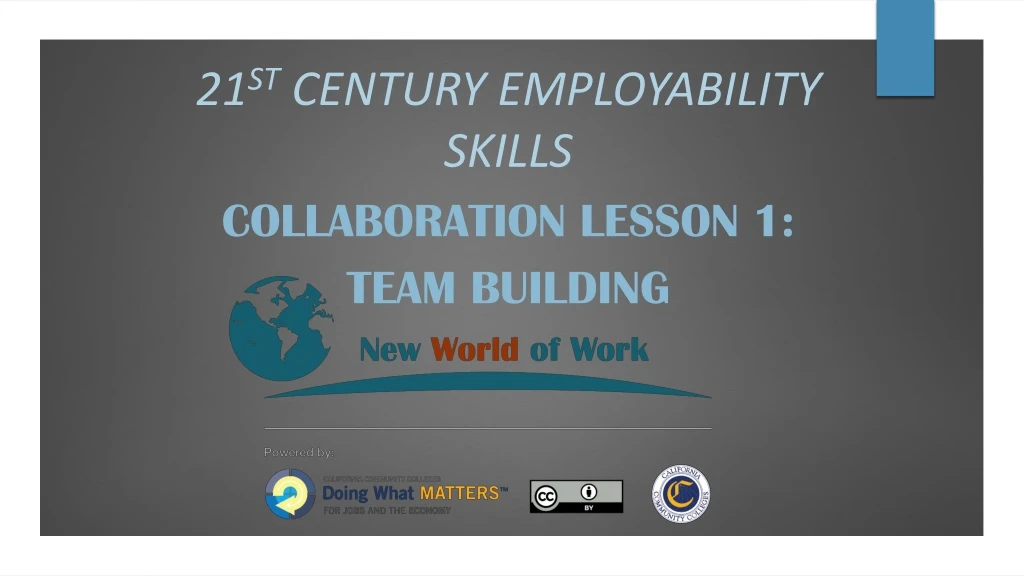 21 st century employability skills collaboration lesson 1 team building