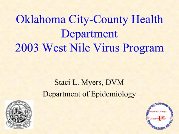 Oklahoma City-County Health Department 2003 West Nile Virus Program